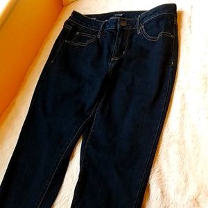 a.n.a dark blue classic stretch denim straight leg jeans